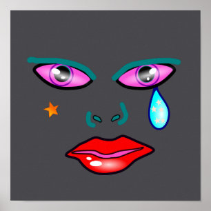 Póster Crying Pop Art Rockstar Poster