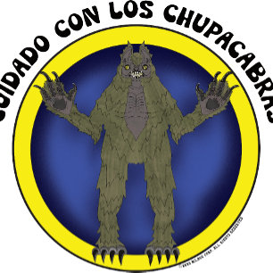 Póster Cryptid Chupacabra 90s Retro Cuidado Con Los Chupa