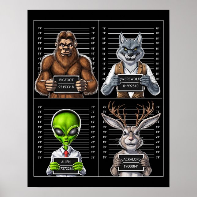Póster Cryptids Mugshot (Frente)