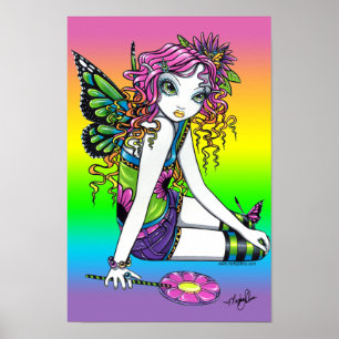 Póster "Crystal" Candy Rainbow Butterfly Fairy Poster
