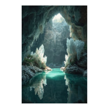 "Crystal Cavern Oasis Wall Poster - Cueva mística