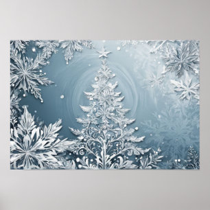 Póster Crystal Christmas Tree Digital Navidades Wall Art