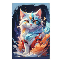 Crystal Fantasy Cat Artística
