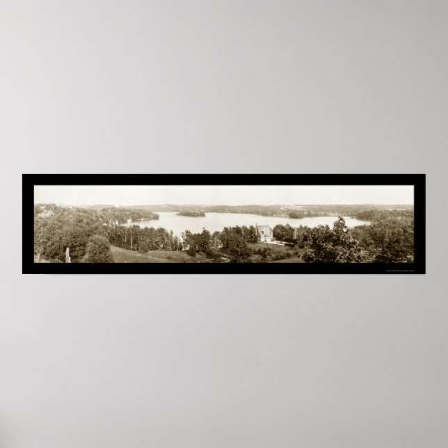 Póster Crystal Lake Wisconsin Foto 1913 (Frente)