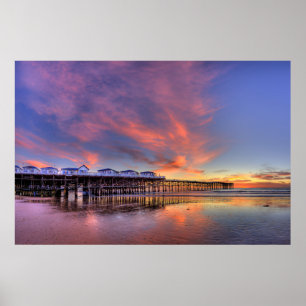 Póster Crystal Pier Sunset