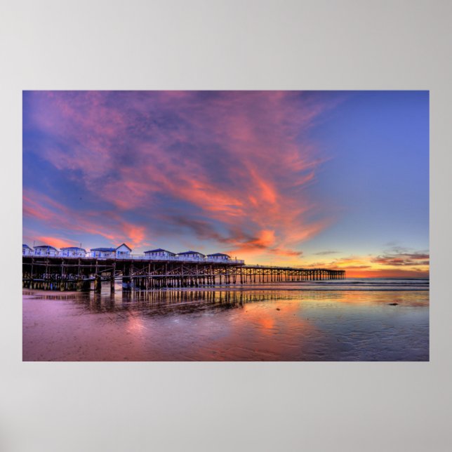 Póster Crystal Pier Sunset (Frente)