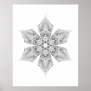 Póster Crystal Snowflake