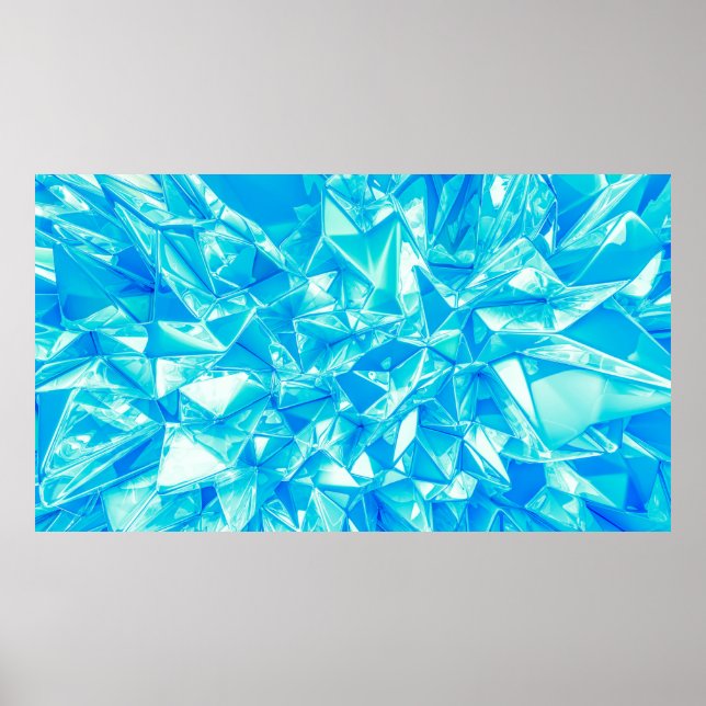 Póster Crystal triangle background. (Frente)