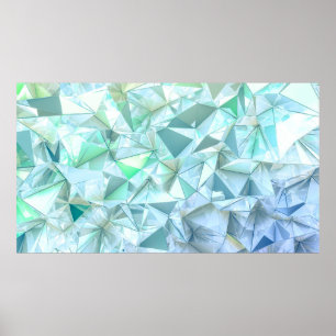 Póster Crystal triangle background.