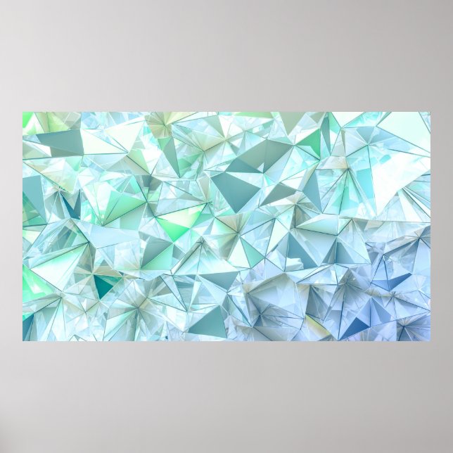 Póster Crystal triangle background. (Frente)