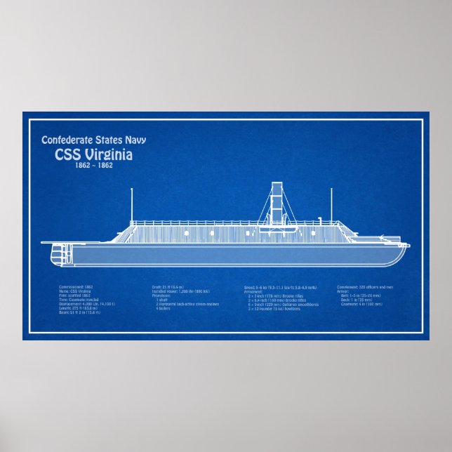 Póster CSS Virginia - Plan Blueprint de envío ABD (Frente)