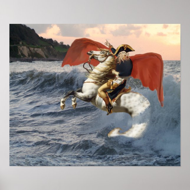 Póster Cthulhu Bonaparte en la playa. (Frente)