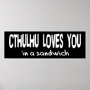 Póster Cthulhu Loves You