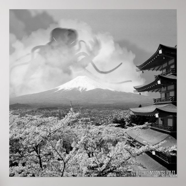 Póster Cthulhu Mounts Fuji Poster (Frente)
