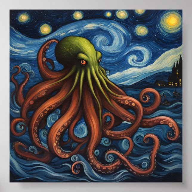 Póster Cthulhu Post-impresionismo (Frente)