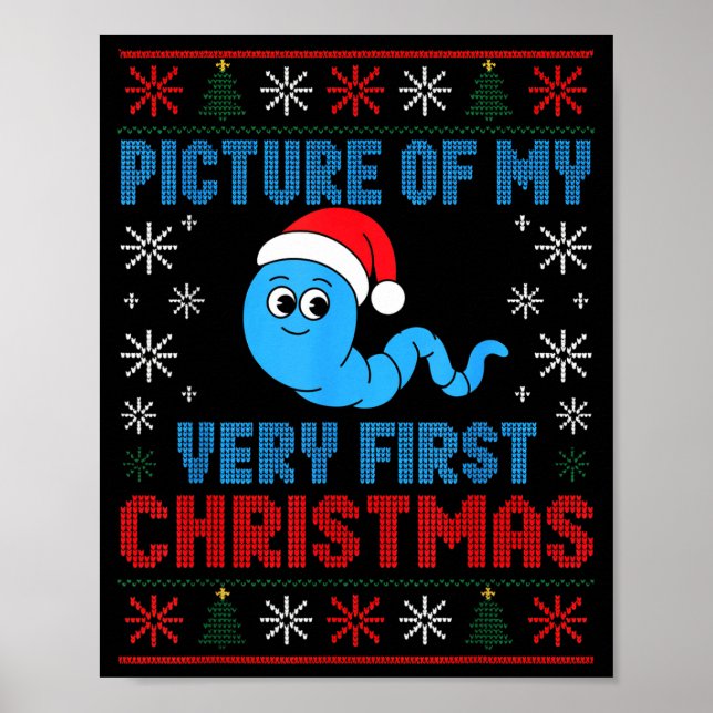 Póster Cture Of My Very First Christmas Joke Funny Xmas H (Frente)