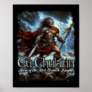Póster Cu Chulainan Celtic Irlandés Mithology War God