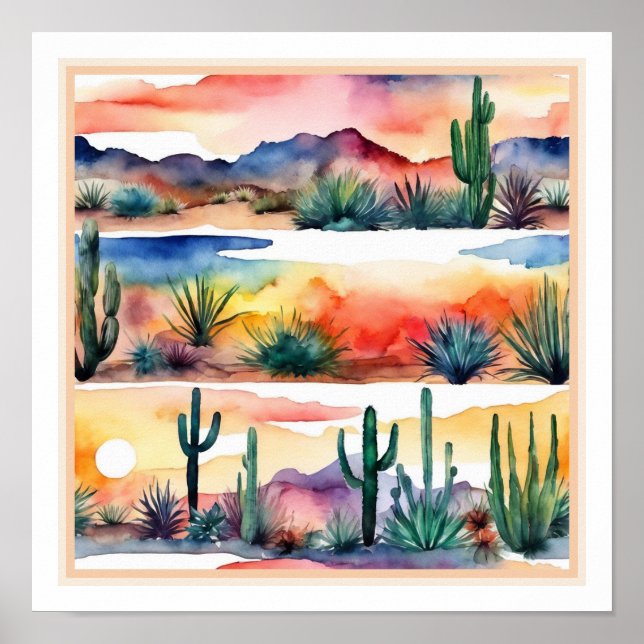 Póster Cuaderno de agua del desierto del suroeste de Sequ (Frente)