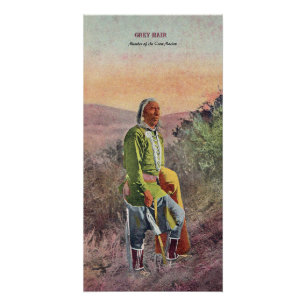 Póster Cuaderno Nativo Americano de Grey Hair