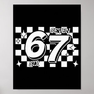 Póster Cuadrada Seis Siete 6 7 Meme Argot Gen Alfa