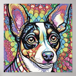 Póster cuadrado de Fox Terrier