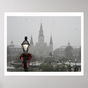 Póster Cuadrado de Jackson, catedral de St. Louis en la