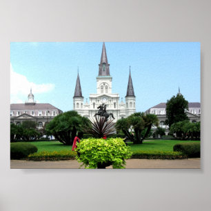 Póster Cuadrado de Jackson, New Orleans