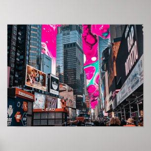 Póster cuadrado de tiempos