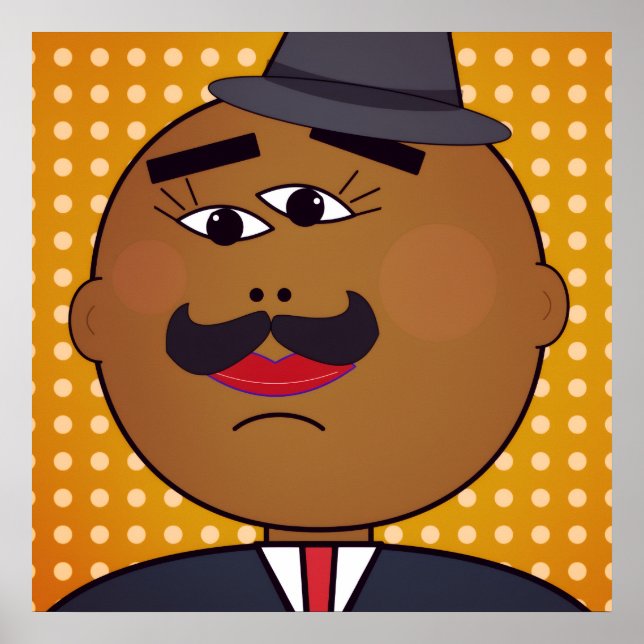 Póster cuadrado QUICKDRAW (Frente)