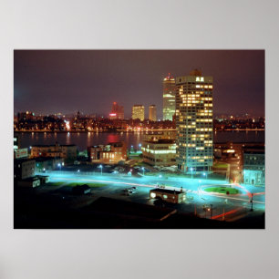 Póster Cuadrado y Boston Skyline, 1967 de Kendall
