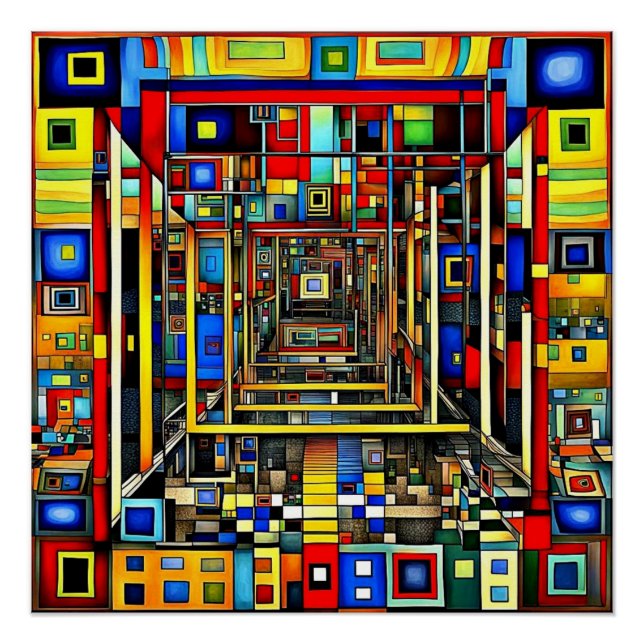 Póster Cuadrados 4 (Anverso)