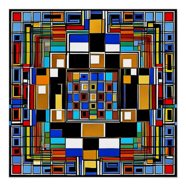 Póster Cuadrados 5 (Anverso)