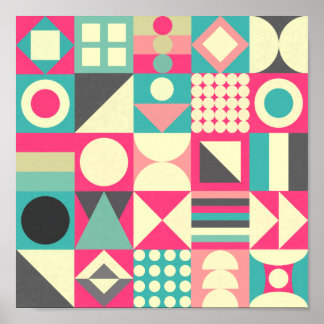 Póster Cuadrados abstractos 110419