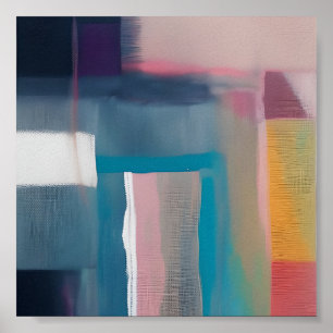 Póster Cuadrados abstractos combinados