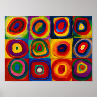 Cuadrados con círculos, resumen, Wassily Kandinsky