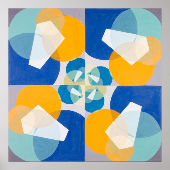 Póster 'Cuadrados Verdes 1934' de Joseph Schillinger (Frente)