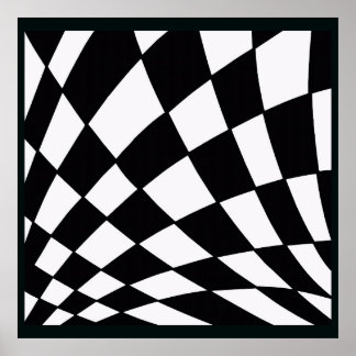 Póster Cuadrícula Curva | Moderno