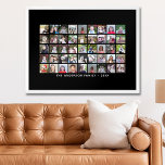 Póster Cuadrícula de Collage de fotos cuadrada de 45 con<br><div class="desc">Usa 45 fotos SQUARE para crear un collage de fotos personal. Este diseño moderno y limpio incluye un bloque de texto en una fuente san serif para agregar un nombre o un nombre de familia. El color de fondo se puede cambiar en el área personalizar. ***Para obtener los mejores resultados...</div>