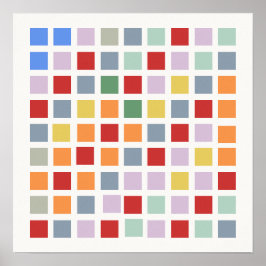 Póster Cuadrícula de color basada en reglas, patrón gener