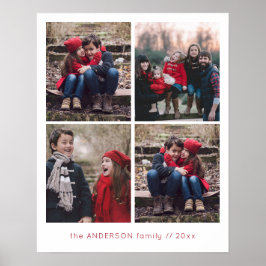 Póster Cuadrícula de fotos de recuerdos 4