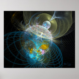 Póster Cuadrícula de gravedad (20x16)