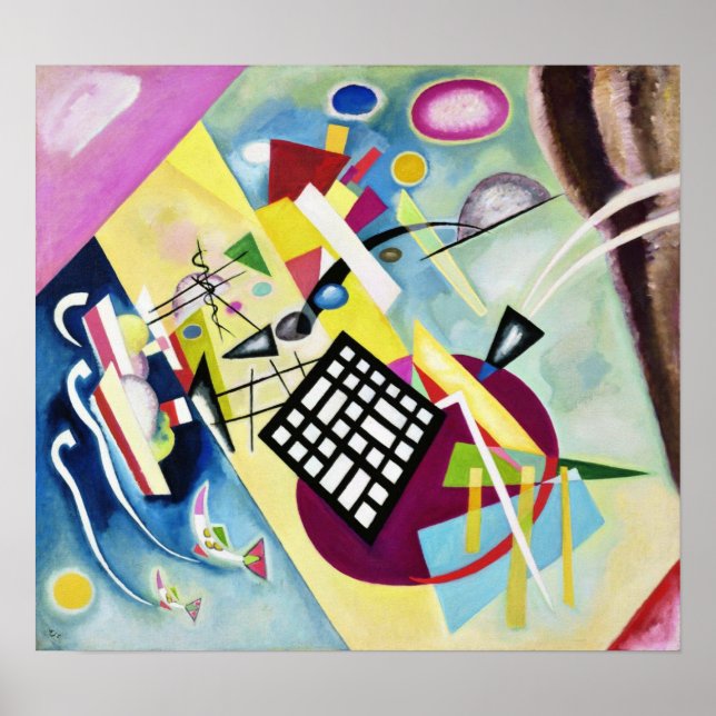 Póster Cuadrícula negra (Frente)