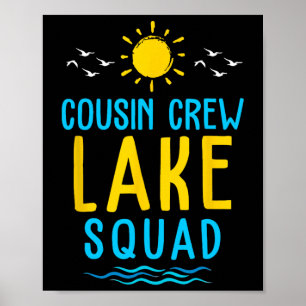 Póster Cuadrilla de primos Lago Squad Vacaciones de veran