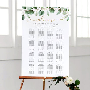 Póster Cuadro 16 Cuadro de asientos del Boda Eucalyptus G