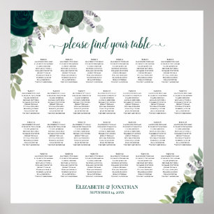 Póster Cuadro 26 Cuadro de asientos de Bodas de Rosas del