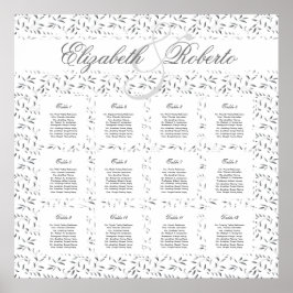 Póster Cuadro 80 a 120 asientos para Bodas invitados