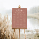 Póster Cuadro de asientos alfabéticos de Terracotta minim<br><div class="desc">Esta minimalista tabla alfabética de terracota es perfecta para un boda rústico. El diseño, sencillo y elegante, presenta una tipografía de escritura clásica y elegante. Este signo se puede usar para organizar a los invitados alfabéticamente o por número de tabla. Tiene capacidad para unos 150 bodas. Haga espacio para más...</div>