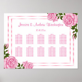 Póster Cuadro de asientos Boda de las boquillas de esquin