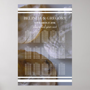 Póster Cuadro de asientos Boda de los reclamos de playa