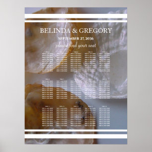 Póster Cuadro de asientos Boda de los reclamos de playa